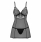 Полупрозрачный Babydoll с белой вышивкой LXL