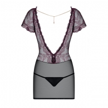 Сорочка SEDUSIA Chemise с открытой спинкой и украшением в виде цепочки LXL