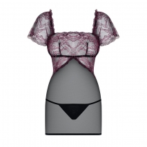 Сорочка SEDUSIA Chemise с открытой спинкой и украшением в виде цепочки LXL