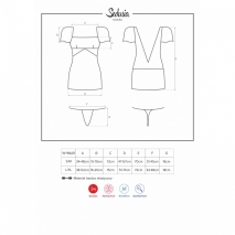 Сорочка SEDUSIA Chemise с открытой спинкой и украшением в виде цепочки LXL