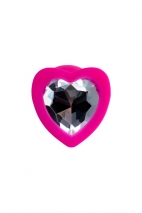 Малая силиконовая втулка с прозрачным кристаллом в виде сердца Diamond Heart