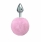 Металлическая анальная пробка с розовым хвостиком Diamond Twinkle Pink