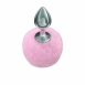 Металлическая анальная пробка с розовым хвостиком Diamond Twinkle Pink1