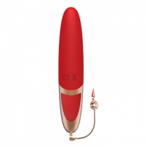 Мощный мини-вибратор с цепочкой Viotec DYSIS BRIGHT RED (9 режимов, 5 скоростей)