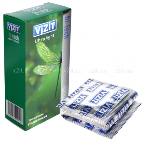 Презервативы VIZIT Hi-tech ULTRA LIGHT ультратонкие, 12 шт.