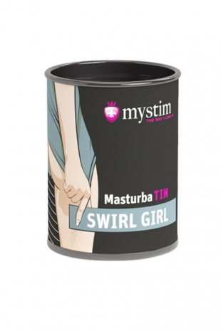 Компактный мастурбатор с рельефом внутри Mystim MasturbaTIN Swirl Girl