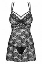 Кружевной бэбидол на косточках со стразами Babydoll LXL