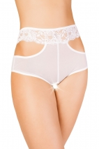 Контактный белые трусики с открытыми ягодицами Erolanta (42-44)