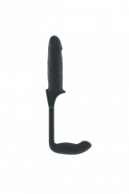 Увеличивающая насадка на пенис с анальным стимулятором Stretchy Penis Exten and Plug No 34