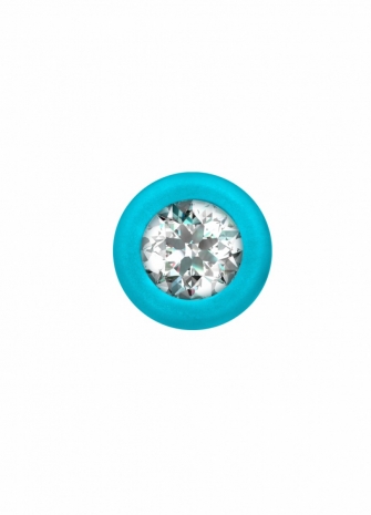 Анальная цепочка с прозрачным кристаллом Emotions Chummy Turquoise