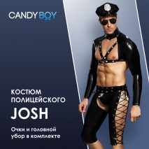 Костюм полицейского из материала wetlook Candy Boy JOSH One Size