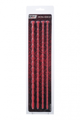 Набор гибких силиконовых уретральных зондов Black & Red