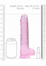 Реалистичный крупный фаллос на присоске Realistic Dildo With Balls 9''