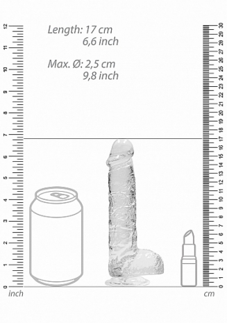 Небольшой гибкий фаллос на присоске Realistic Dildo With Balls 6''