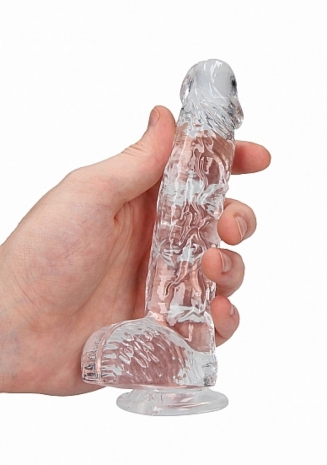 Небольшой гибкий фаллос на присоске Realistic Dildo With Balls 6''