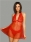 Полупрозрачное красное платье с кружевном топом SM
