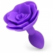 Силиконовая фиолетовая втулка с розочкой0