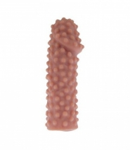 Cтимулирующая насадка на пенис с пупырышками и увеличенной головкой KOKOS M