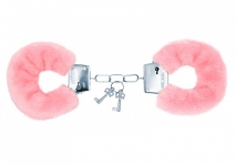 Розовые меховые наручники Notabu BDSM