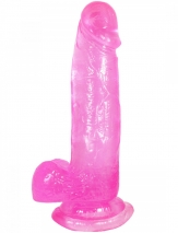 Реалистичный розовый фаллоимитатор на присоске Eroticon