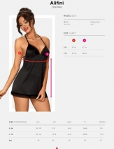 Сексуальная сорочка с оригинальной спинкой Obsessive ALIFINI CHEMISE SM