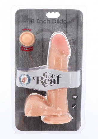 Реалистичный фаллоимитатор без вибрации Dual Density Dildo 8inch Balls