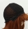 Рыжий парик удлиненное каре с чёлкой и имитацией кожи (30 см)