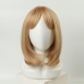 Парик удлиненное каре блонд с чёлкой и имитацией кожи (30 см)0