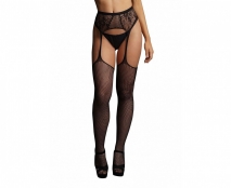 Колготки с имитацией чулок и пояса Fishnet And Lace Garterbelt Stockings SL