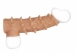 Стимулирующая насадка на пенис с открытой головкой и рельефом KOKOS (размер M)0