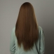 Русый парик с длинными волосами и чёлкой, с имитацией кожи (60 см)3