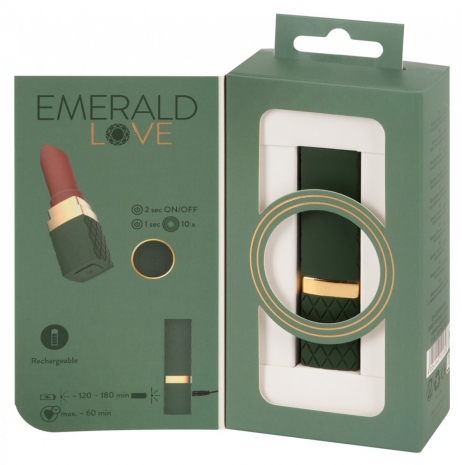 Мини-вибратор в виде губной помады Emerald Love Вибратор Luxurious Lipstick (10 режимов)