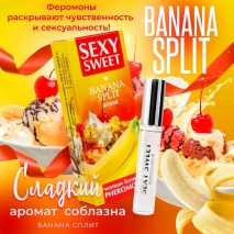 Арома средство для тела с феромонами SEXY SWEET BANANA SPLIT с ароматом банана (10 мл)