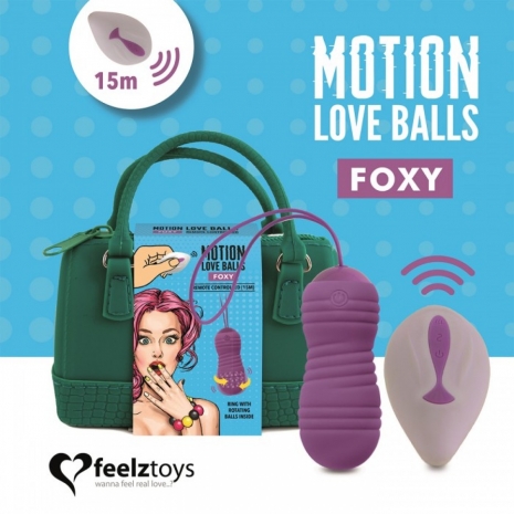 Шарики с вибрацией и ротацией на ДУ Motion Love Balls Foxy (7 режимов)