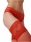 Красные чулки с широкой кружевной резинкой на силиконе TI AMO 20 SM