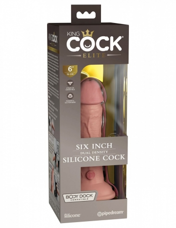 Реалистичный фаллоимитатор на присоске King Cock Elite 6''