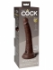 Коричневый фаллоимитатор реалистик на присоске King Cock Elite 7''2