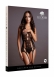 Черный комбинезон с имитацией чулок Lace Suspender Bodystocking SL4