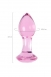Розовая стеклянная анальная втулка SEXUS3