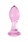 Розовая стеклянная анальная втулка SEXUS