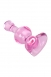 Розовый анальный стимулятор из стекла SEXUS4