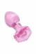 Розовая стеклянная анальная втулка SEXUS1