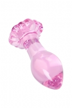 Розовая стеклянная анальная втулка SEXUS