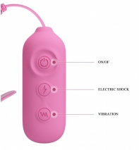 Вибро-зажимы для сосков с электростимуляцией Romantic Wave II (7 реж. вибрации, 3 реж. электрост.)