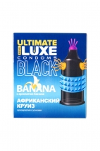 Черный презерватив АФРИКАНСКИЙ КРУИЗ с ароматом банана (1 шт)