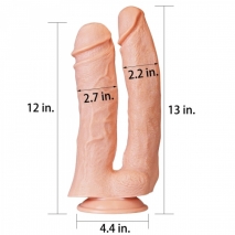 Гигантский двойной фаллос на присоске Mega Double Dildo 12''