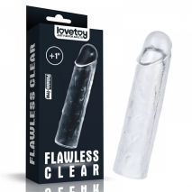 Прозрачная удлиняющая насадка на пенис Flawless Clear +1"