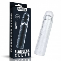 Прозрачная удлиняющая насадка на пенис Flawless Clear +2"