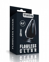 Объемная прозрачная анальная пробка Flawless Clear 4,5"