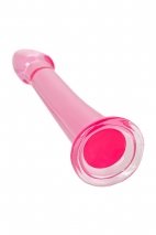 Розовый гибкий гелевый стимулятор на присоске Jelly Dildo XL